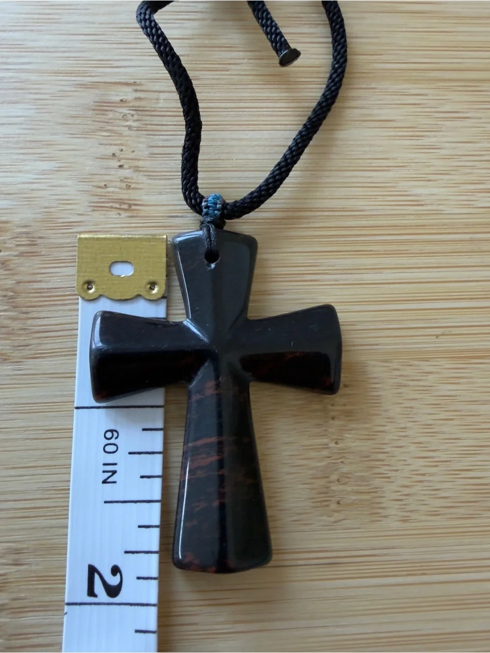 Mahogany Obsidian Cross Pendant